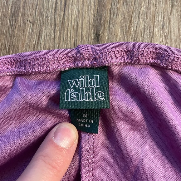 Purple Mesh Scoop Neck Dress - Picture 3 of 3